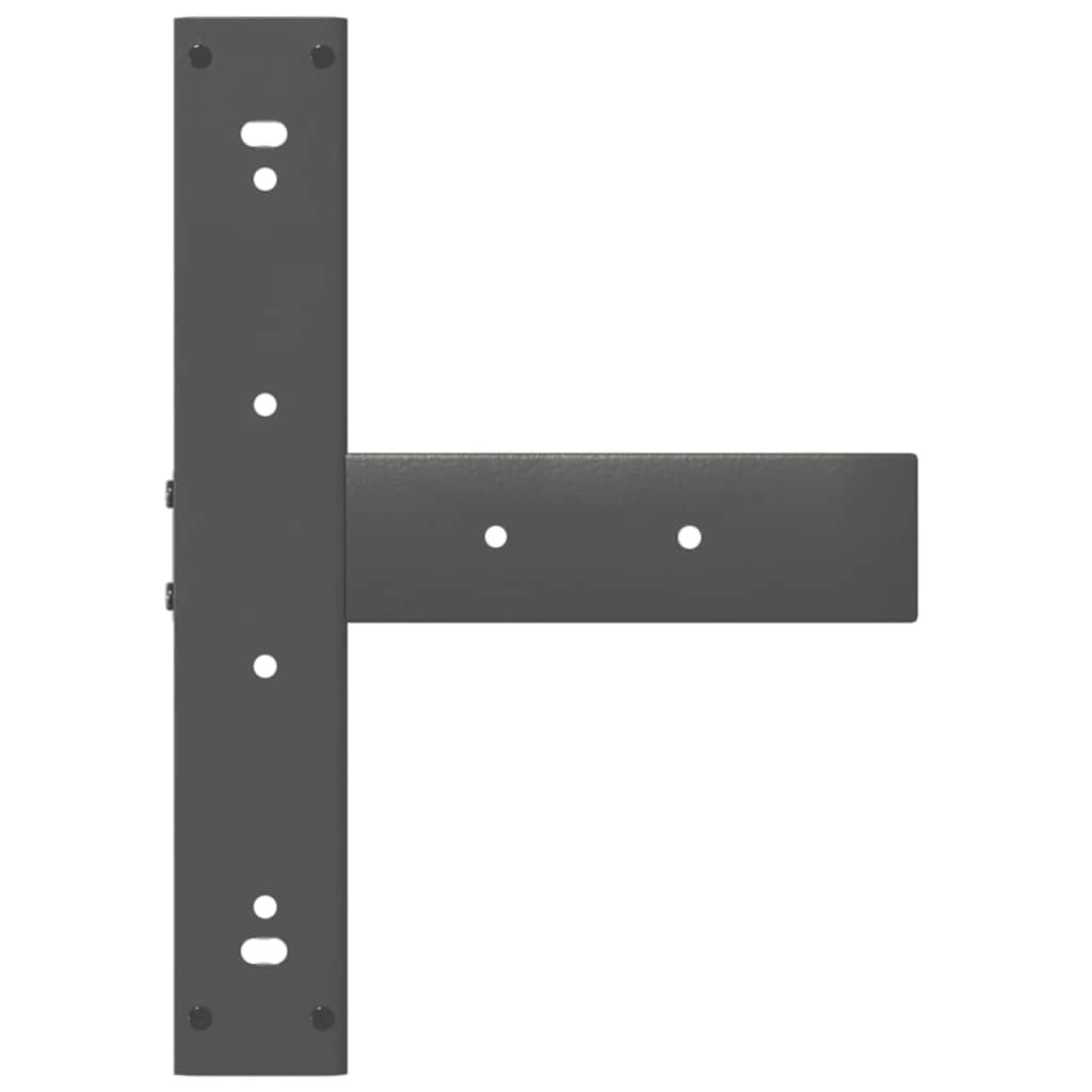 Bar table legs T-shape 2 pcs. Anthracite 50x35x(110-111) cm steel