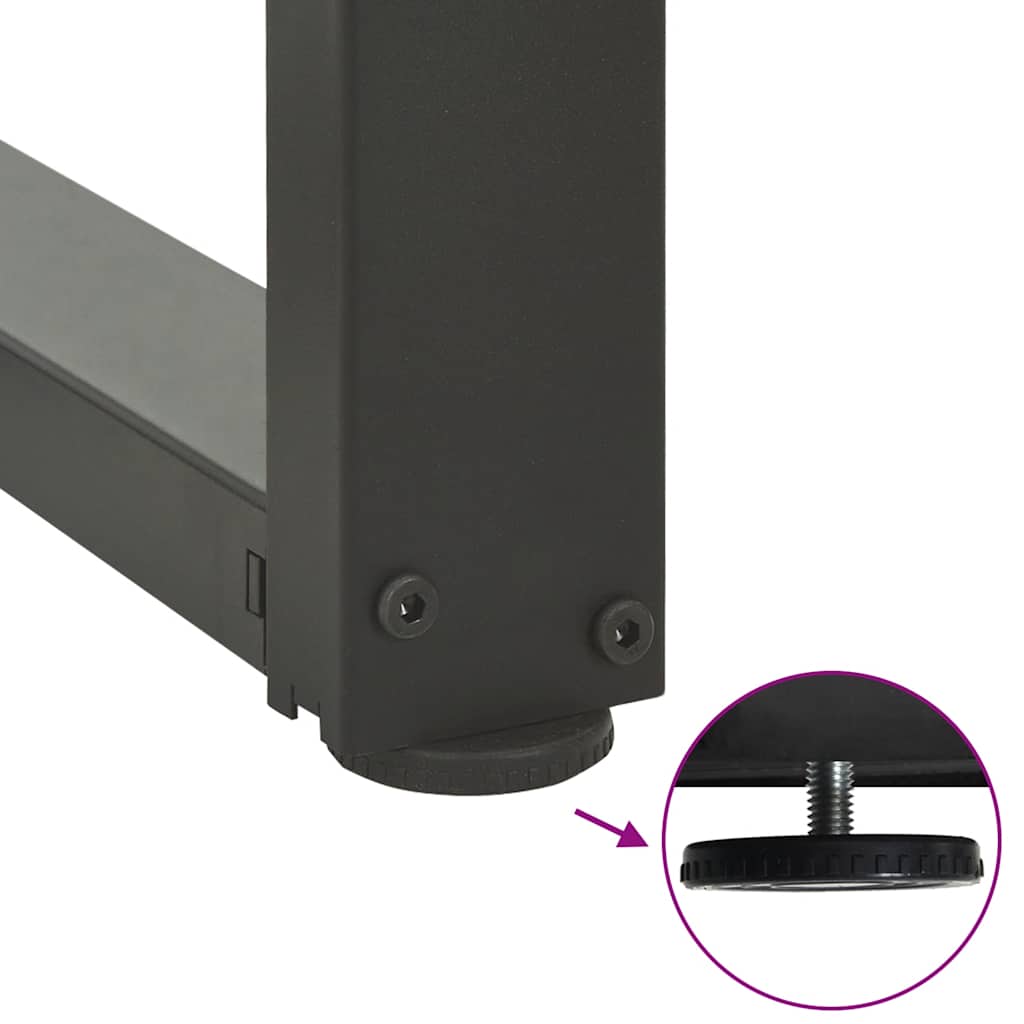 Bar table legs T-shape 2 pcs. Anthracite 50x35x(110-111) cm steel
