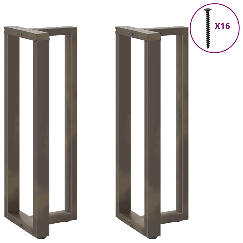 Bar table legs T-shape 2 pcs. Natural steel 50x35x(110-111) cm steel