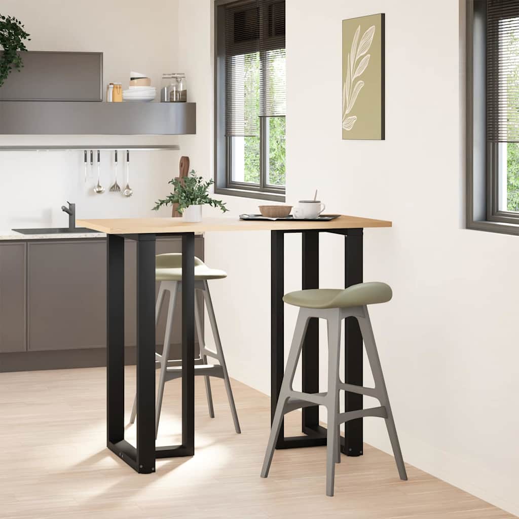Bar table legs T-shape 2 pcs. Black 60x35x(110-111) cm steel