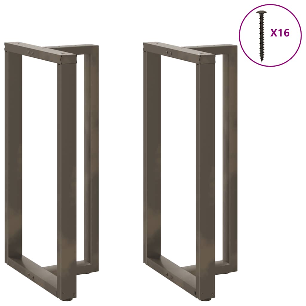 Bar table legs T-shape 2 pcs. Natural steel 60x35x(110-111) cm steel