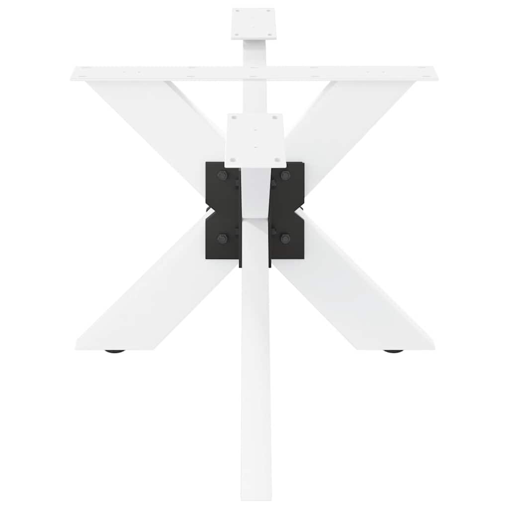Coffee table leg in spider shape white 98x58x(42-43) cm steel