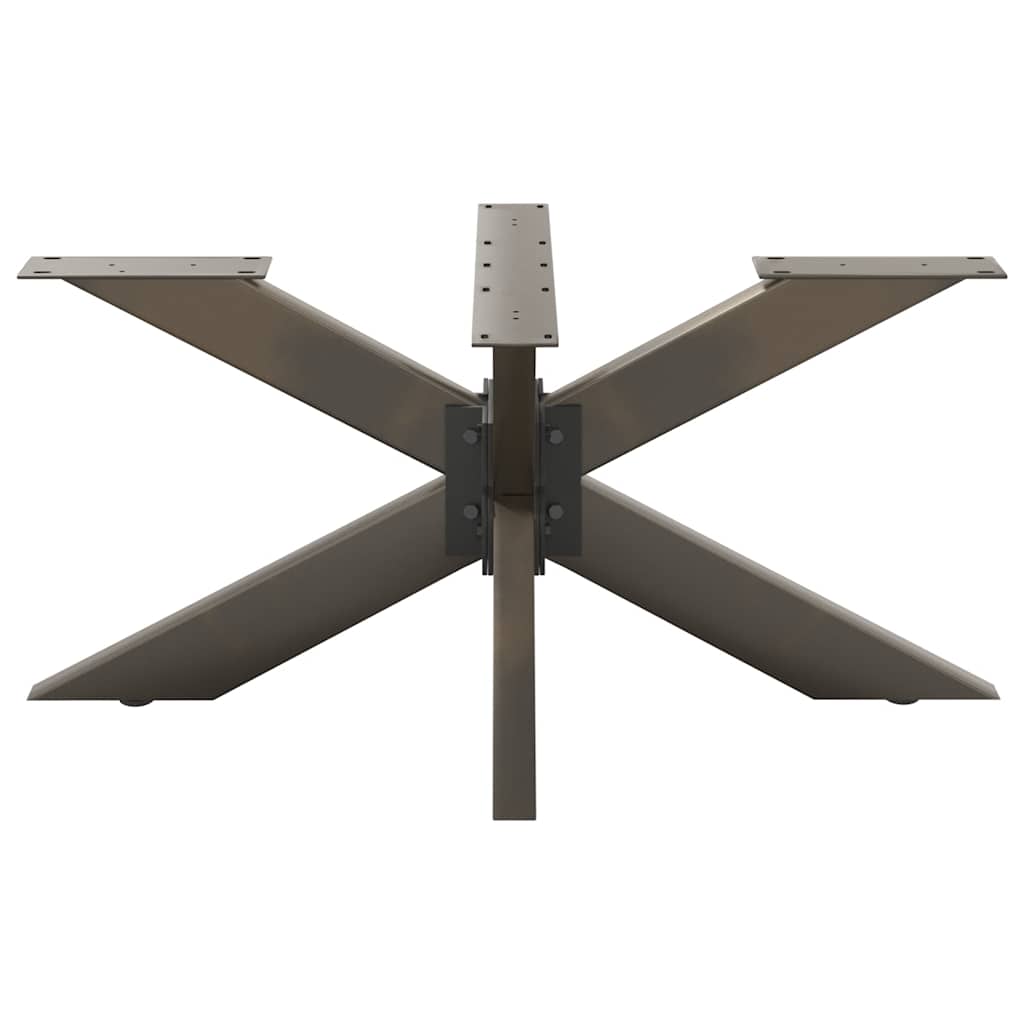 Coffee table leg in spider shape natural steel 98x58x(42-43) cm steel