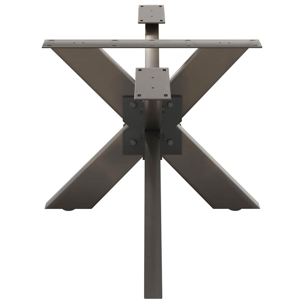 Coffee table leg in spider shape natural steel 98x58x(42-43) cm steel
