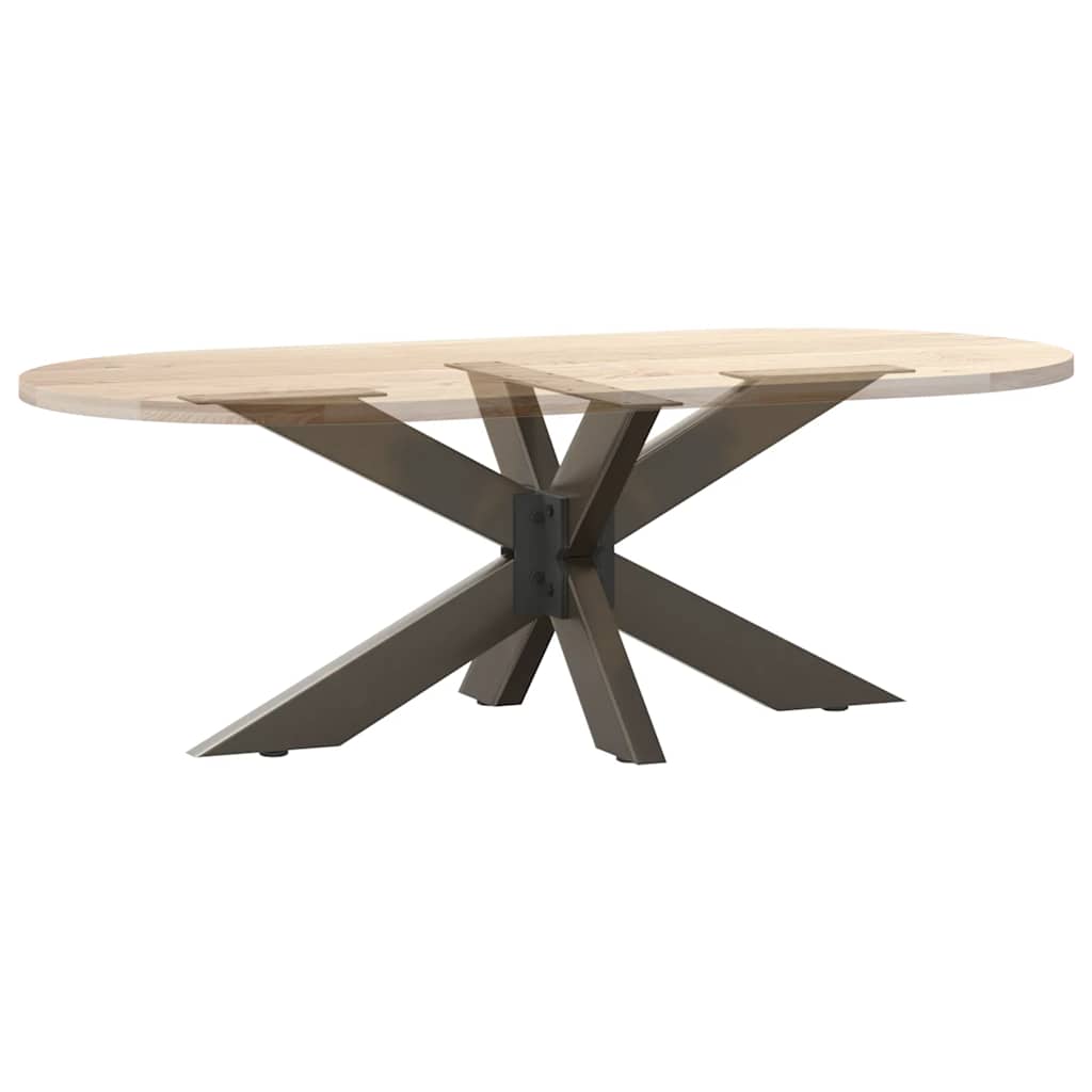 Coffee table leg in spider shape natural steel 98x58x(42-43) cm steel