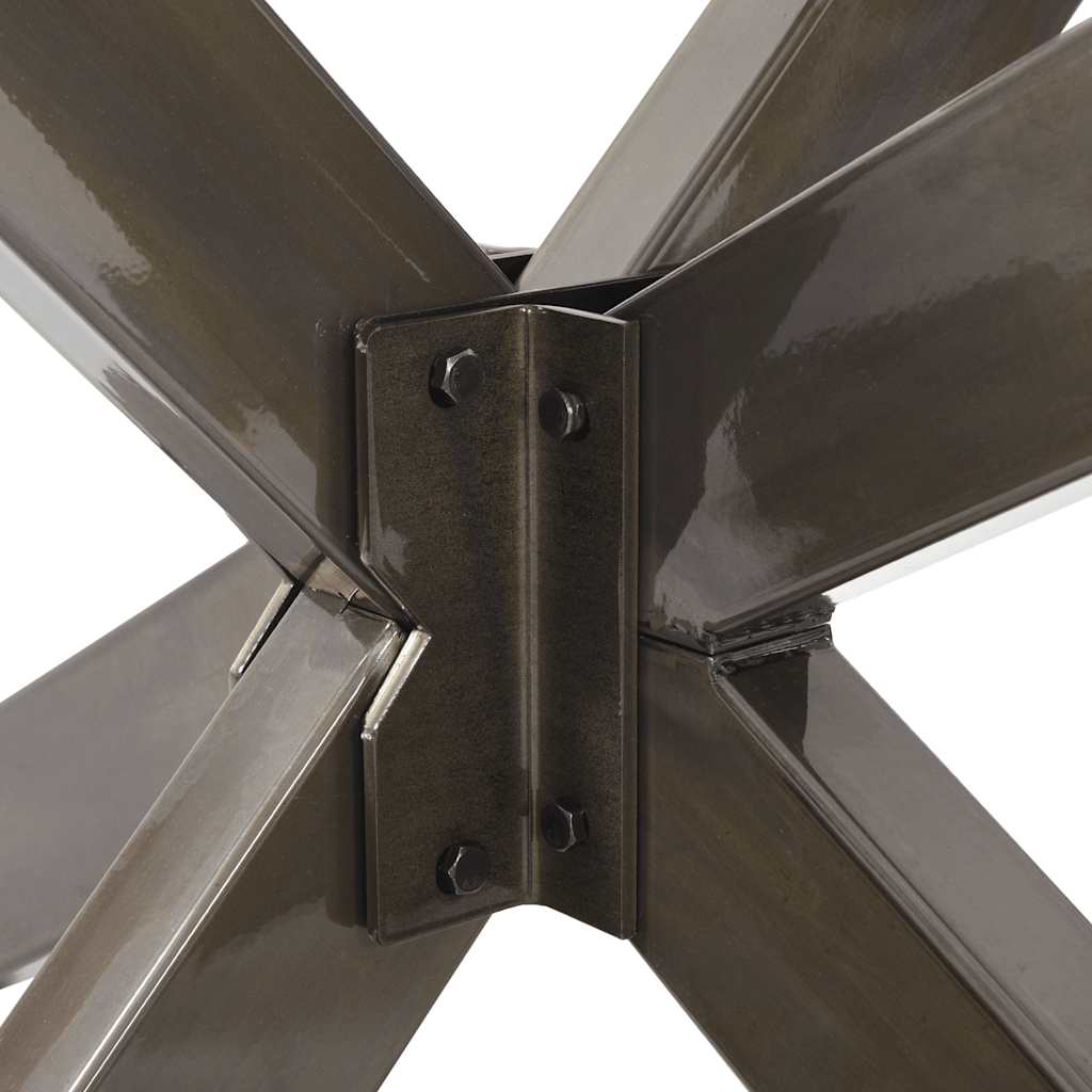 Coffee table leg in spider shape natural steel 98x58x(42-43) cm steel