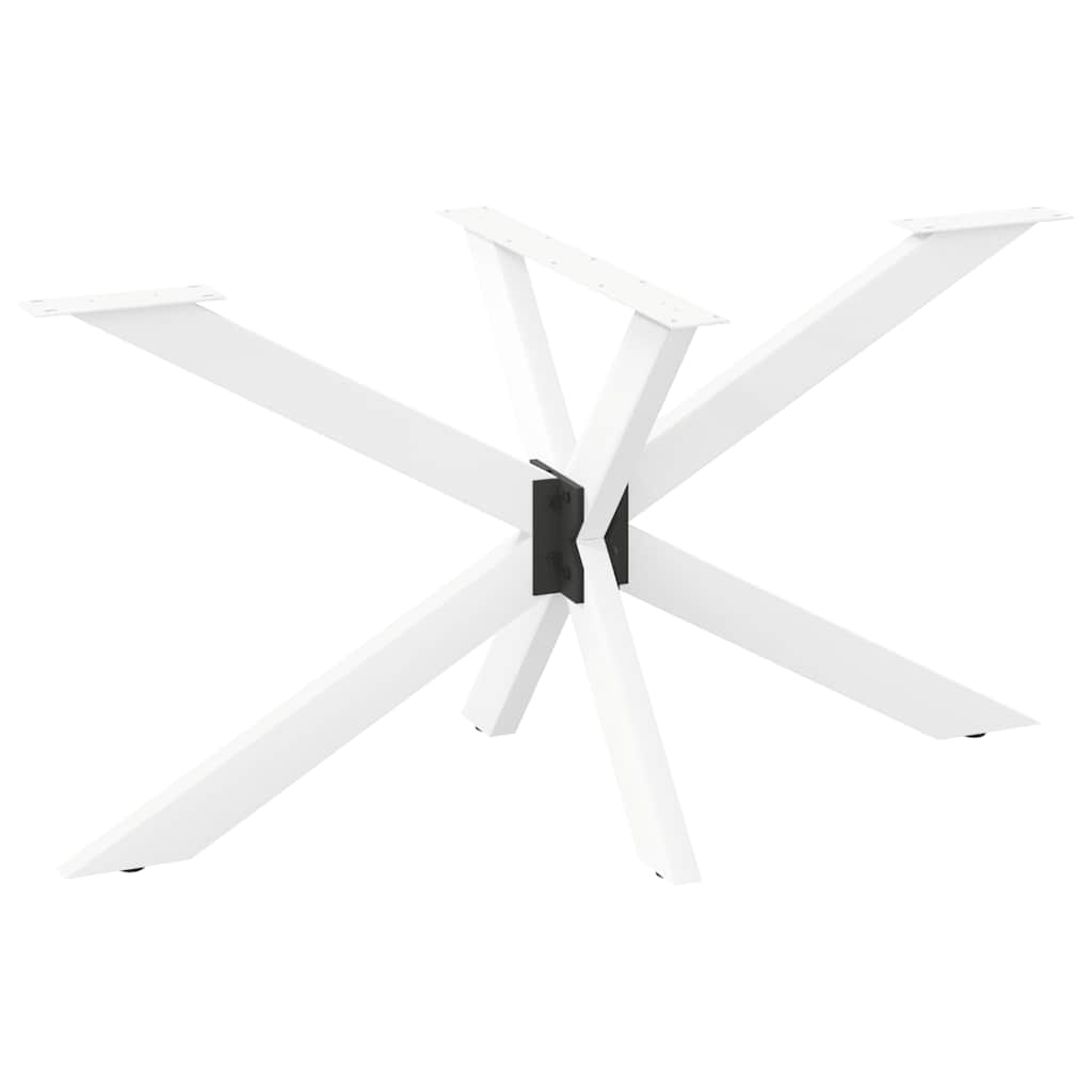 Esstischbein in Spinnenform Weiß 150x78x(72-73) cm Stahl