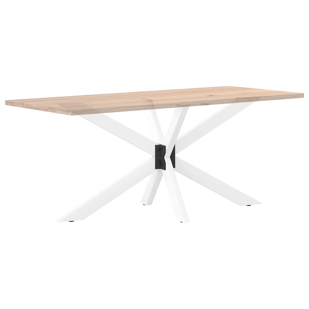Esstischbein in Spinnenform Weiß 150x78x(72-73) cm Stahl