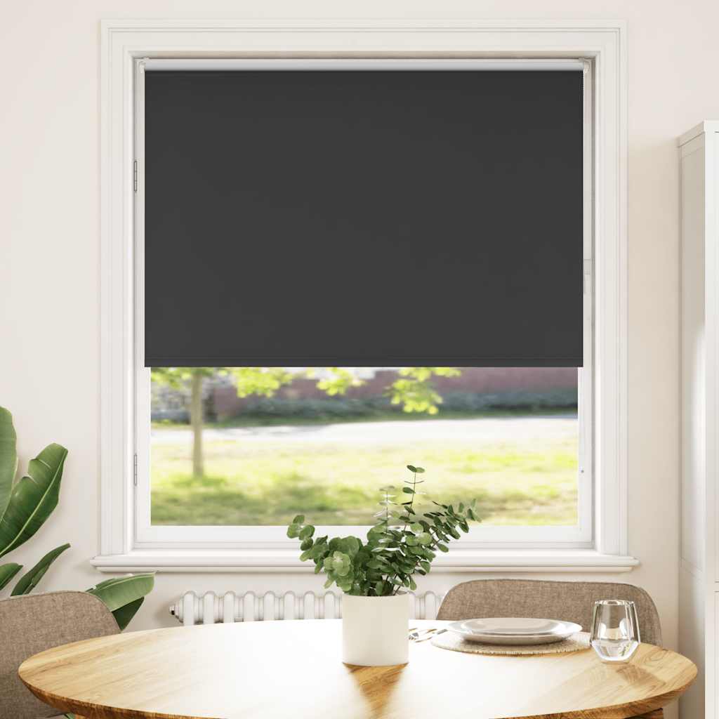 Verdunkelungsrollo Schwarz 100x150 cm Stoffbreite 95,7 cm