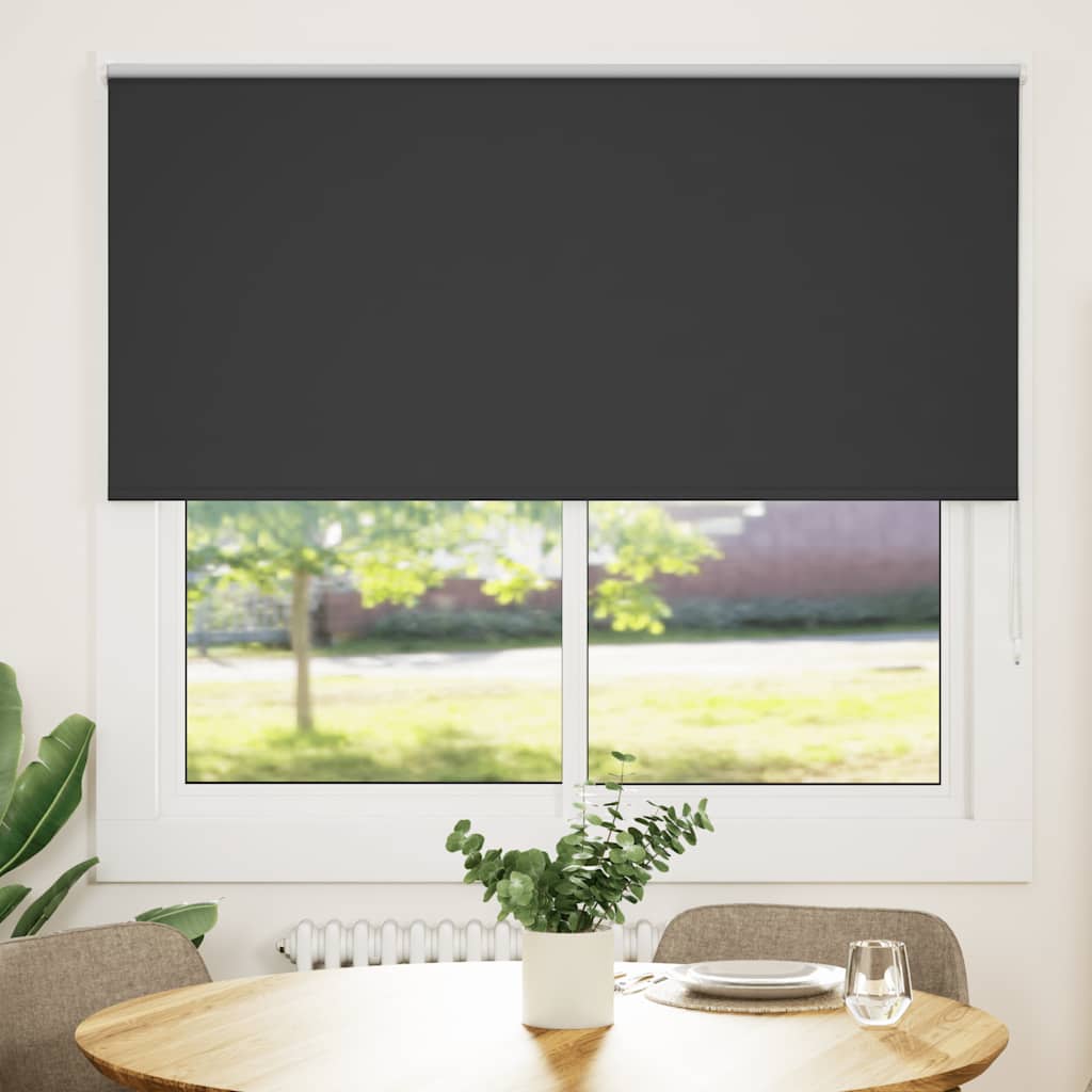 Verdunkelungsrollo Schwarz 160x150 cm Stoffbreite 156,6 cm