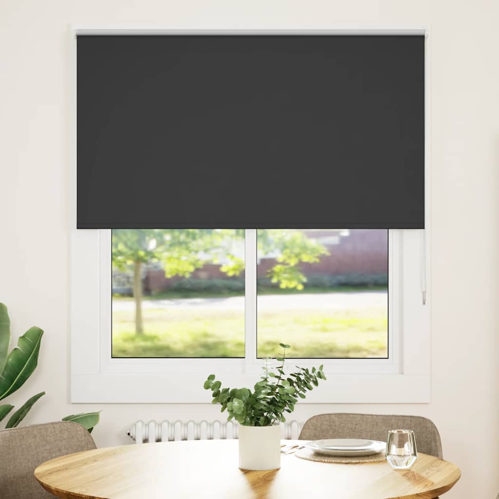 Verdunkelungsrollo Schwarz 140x175 cm Stoffbreite 136,6 cm