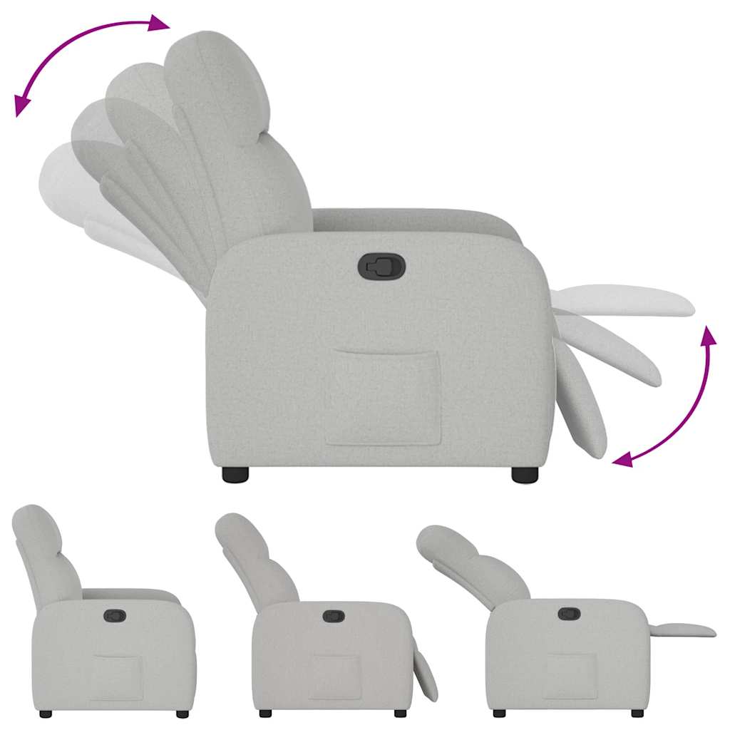 Relaxing chair cloud gray fabric