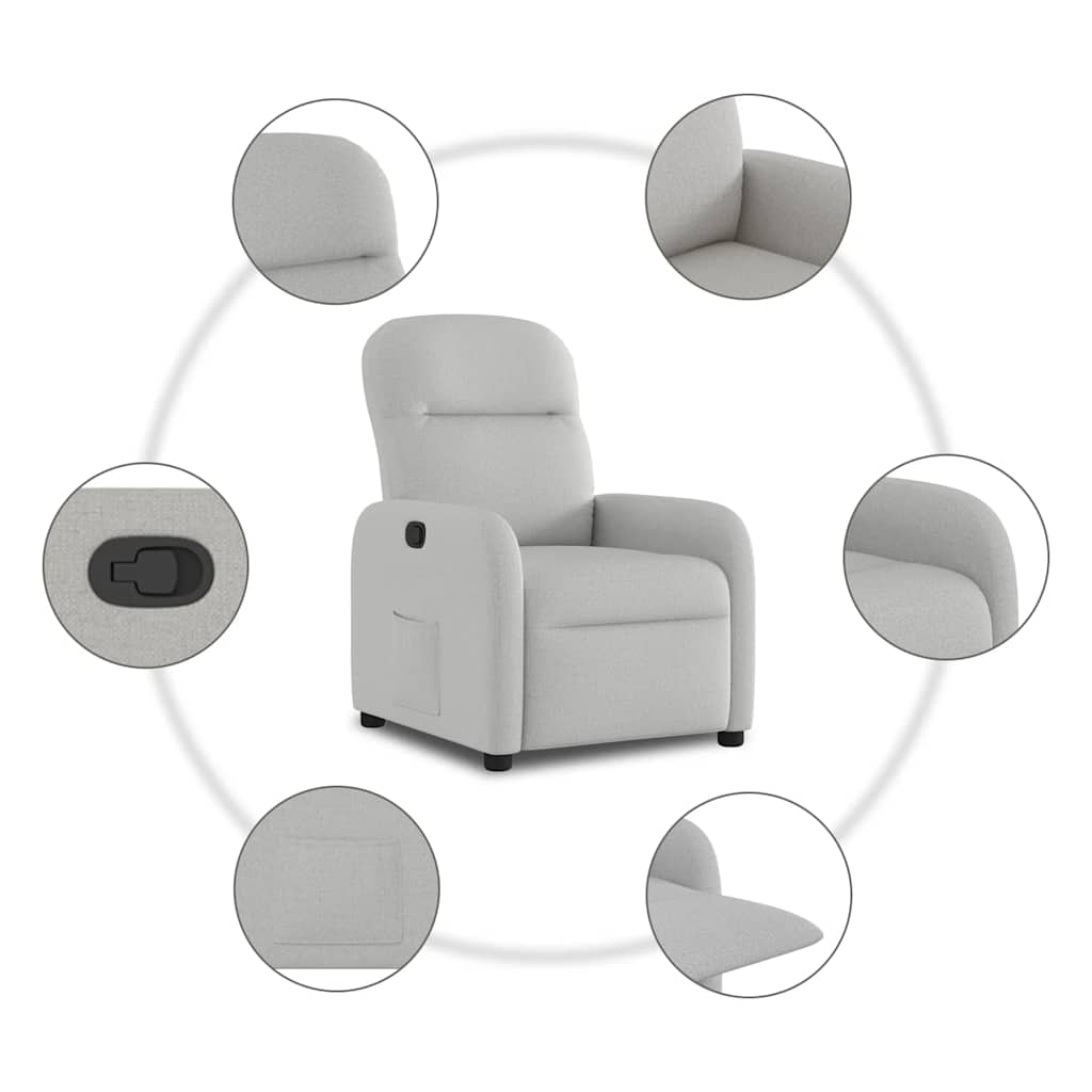 Relaxing chair cloud gray fabric