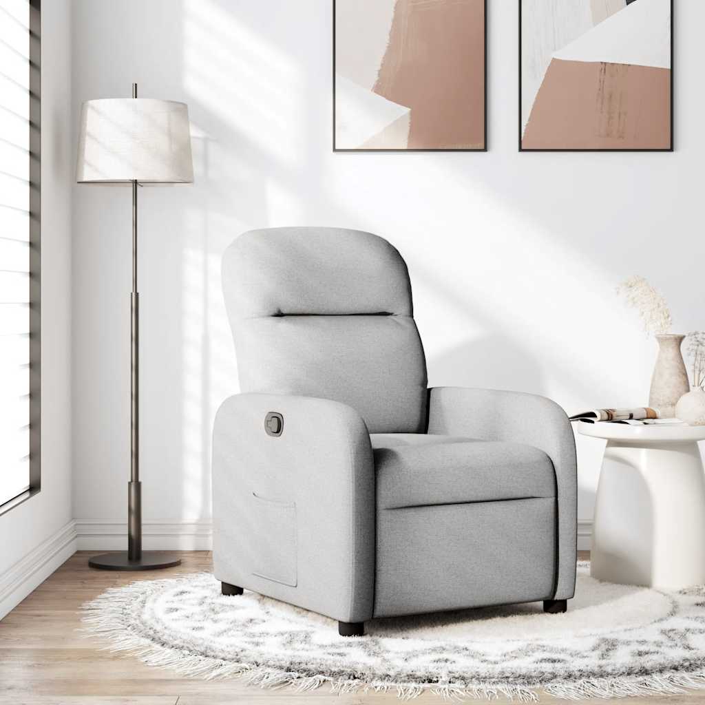 Relaxing chair cloud gray fabric