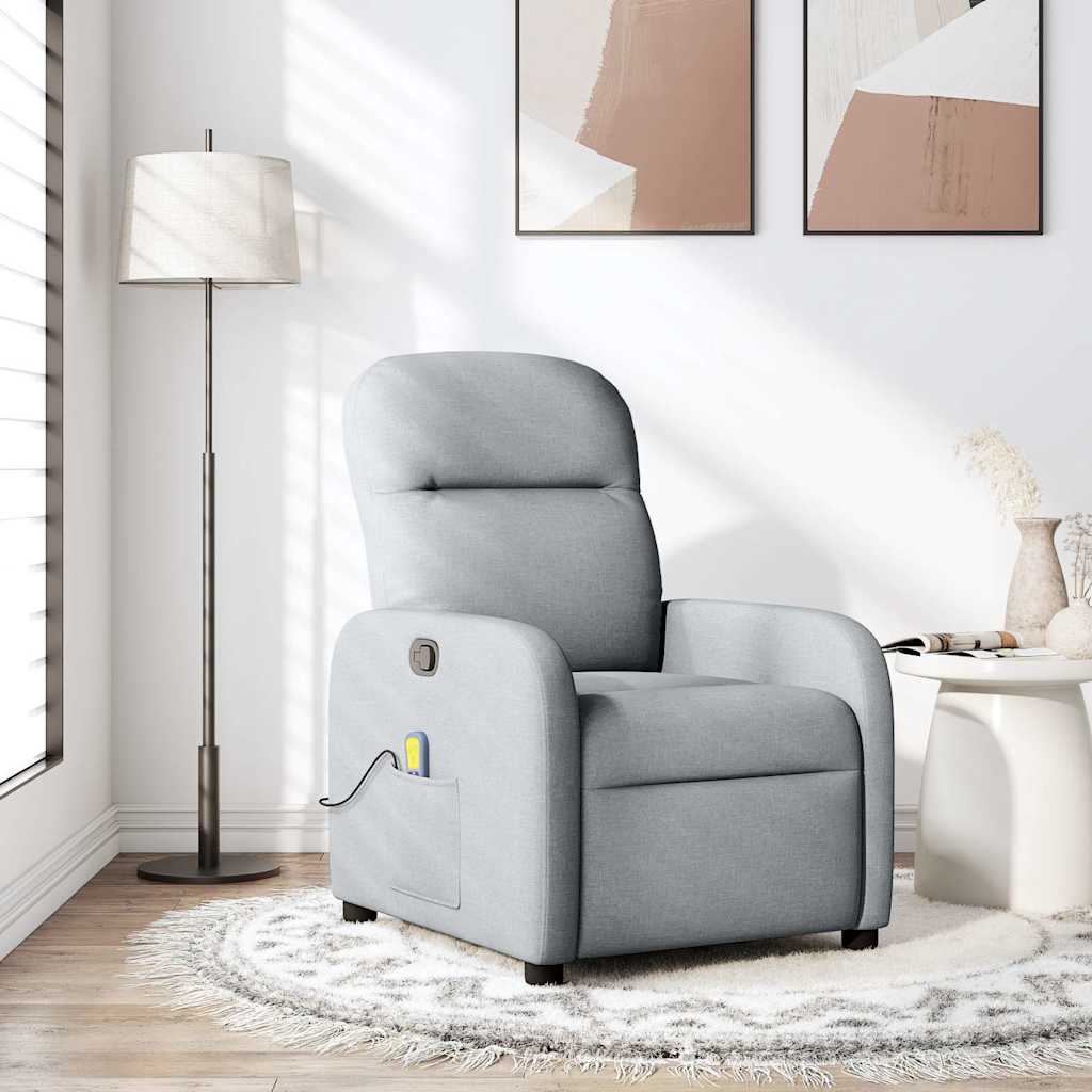 massage chair light gray fabric