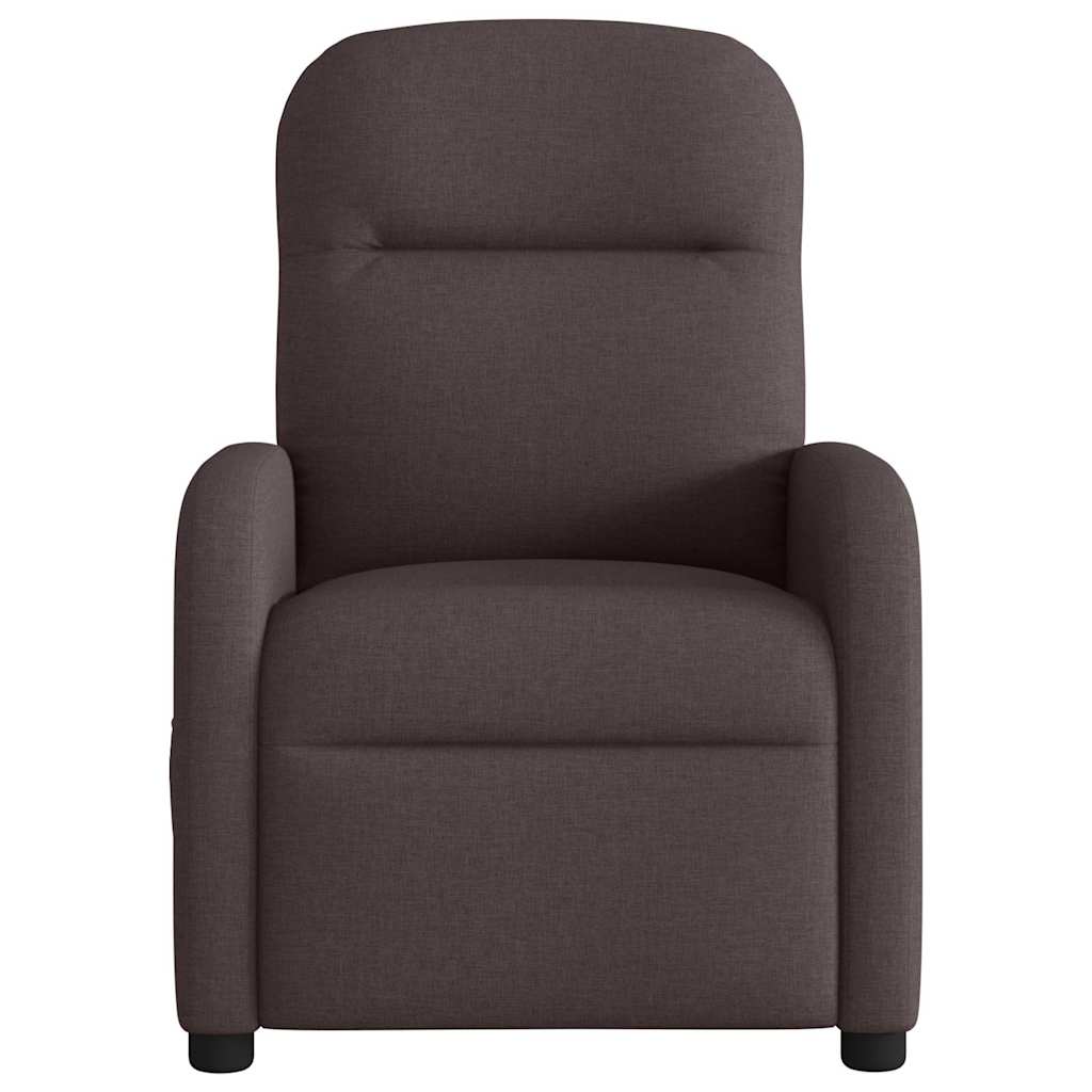 Massage Chair Dark Brown Fabric