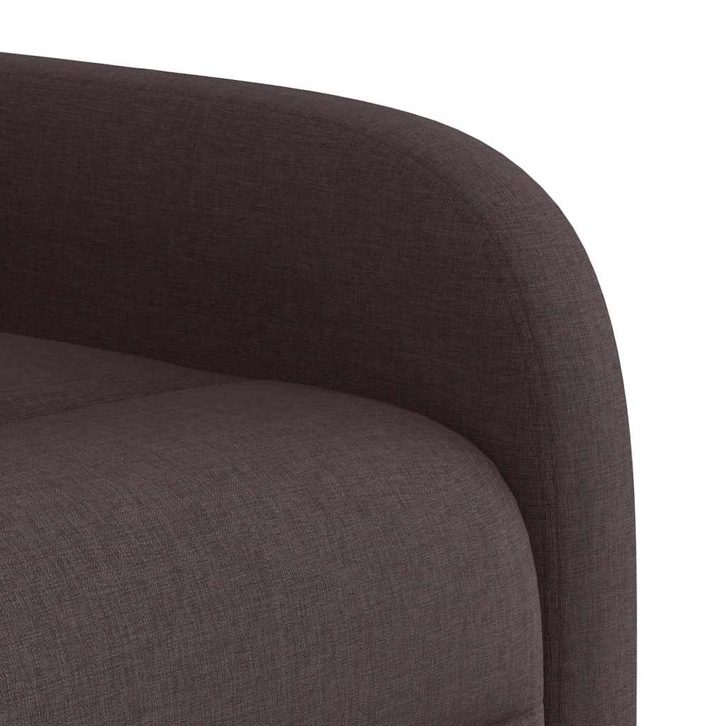 Massage Chair Dark Brown Fabric