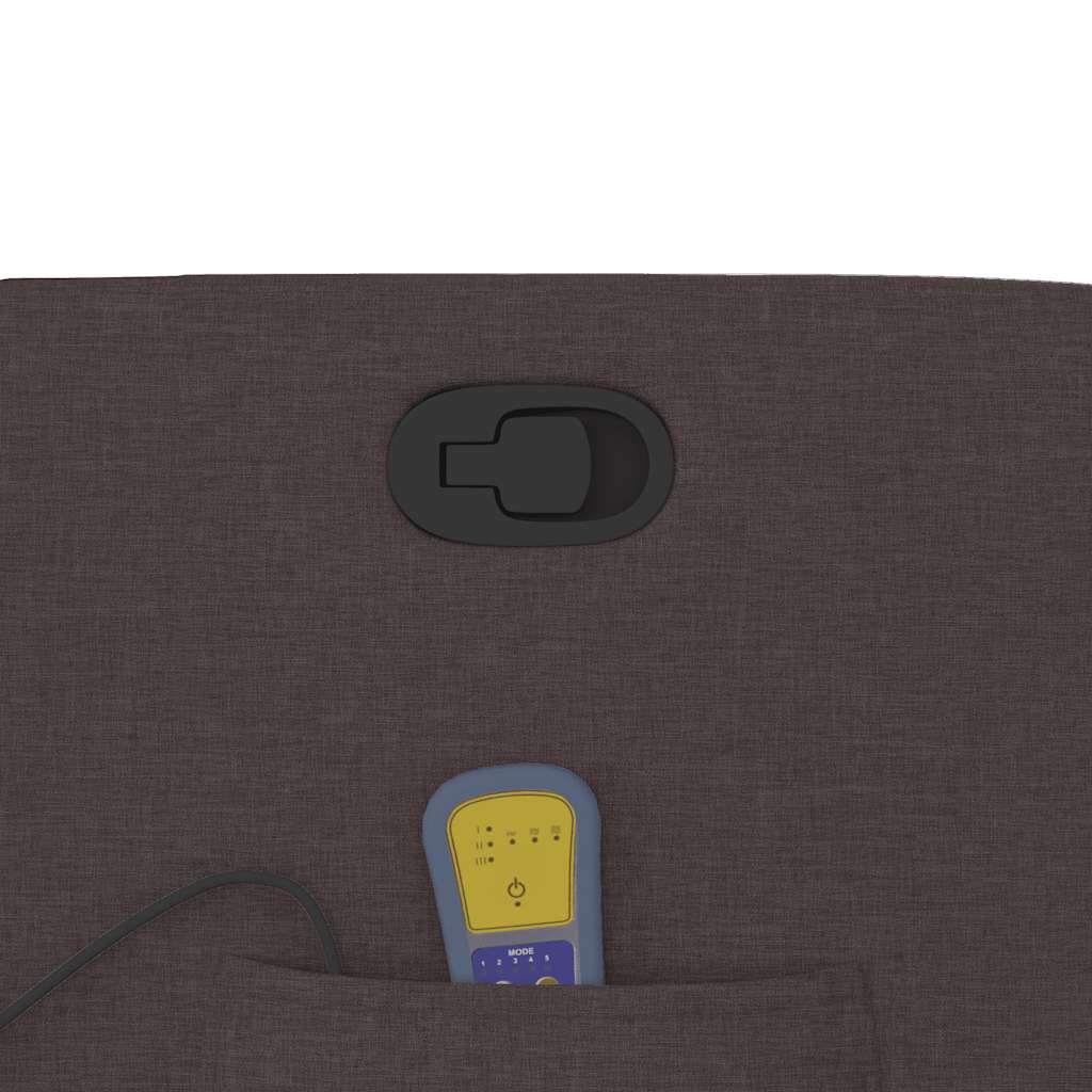 Massage Chair Dark Brown Fabric