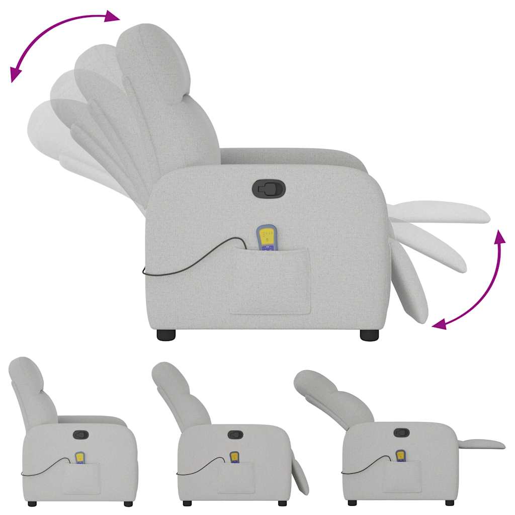 massage chair cloud gray fabric