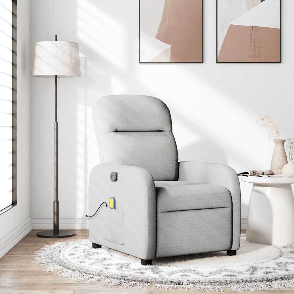 massage chair cloud gray fabric
