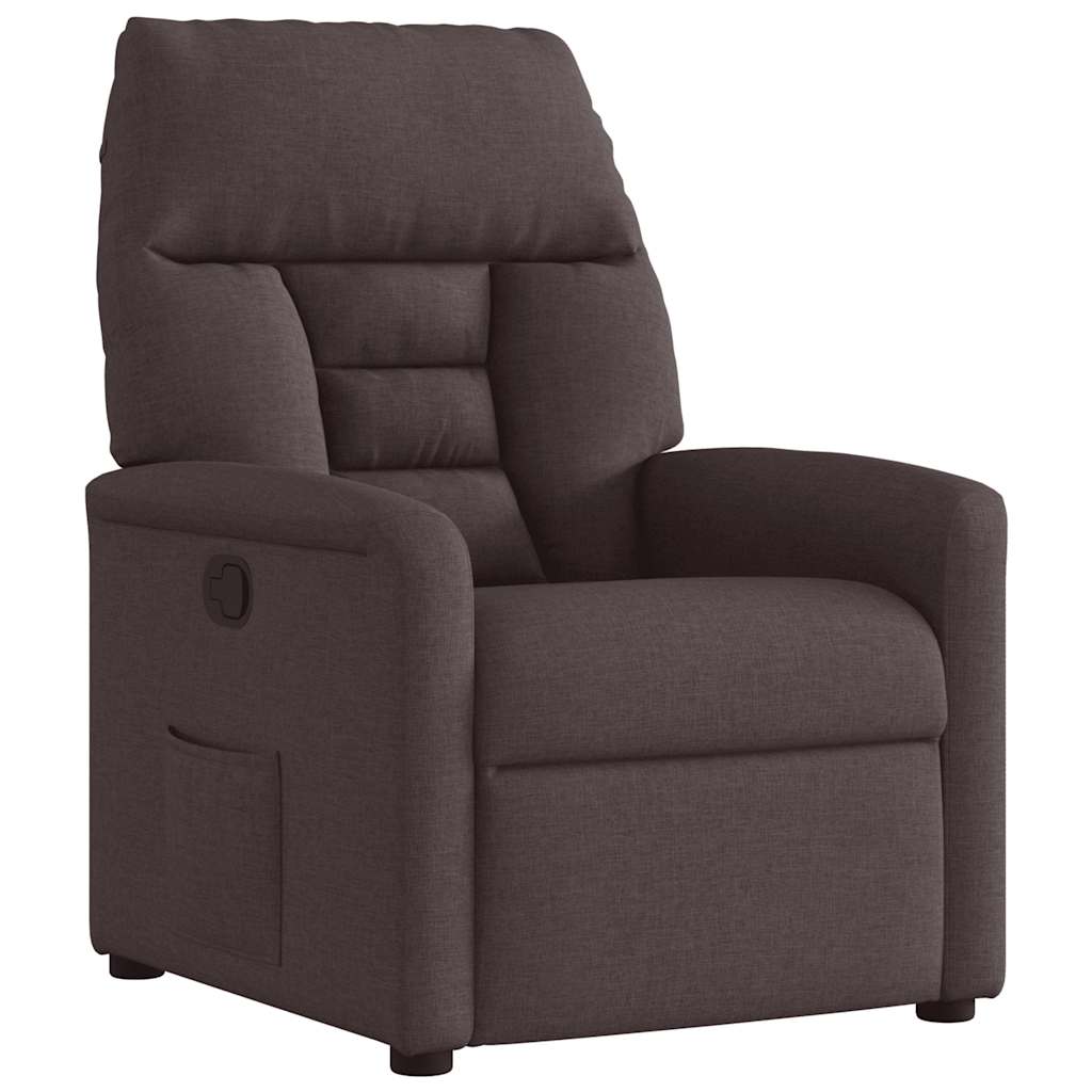 Relaxsessel Dunkelbraun Stoff
