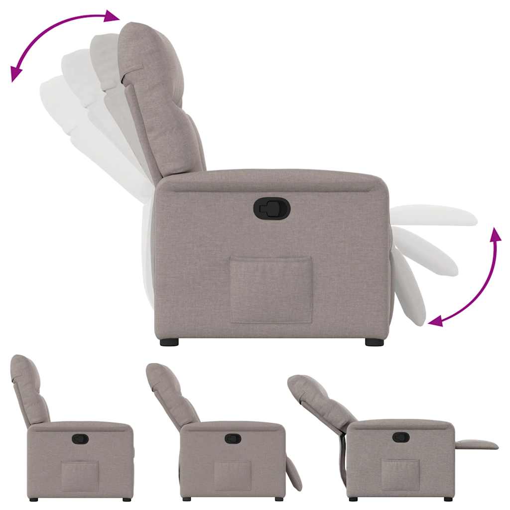 Relaxsessel Taupe Stoff