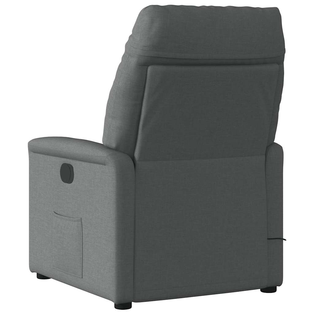 Massagesessel Dunkelgrau Stoff