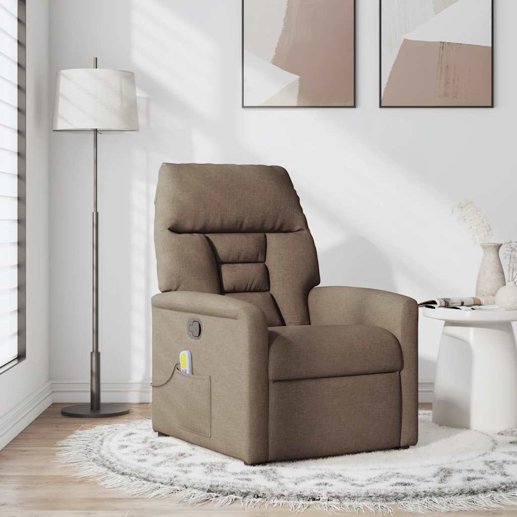 Massagesessel Braun Stoff