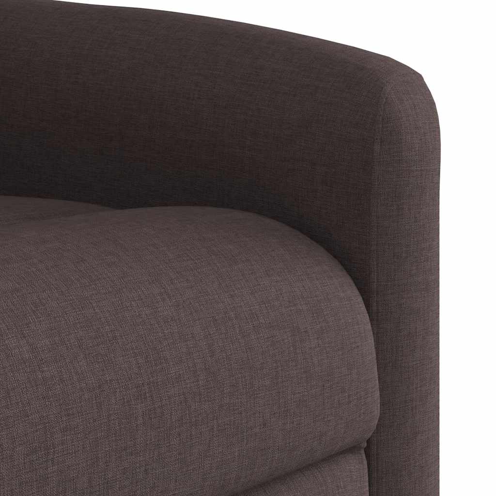 Massagesessel Dunkelbraun Stoff