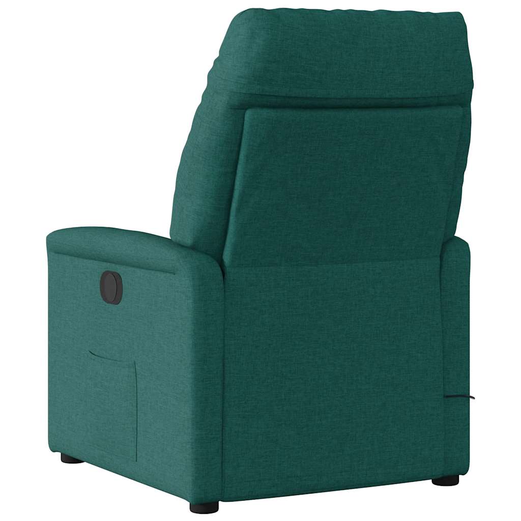 Massagesessel Dunkelgrün Stoff