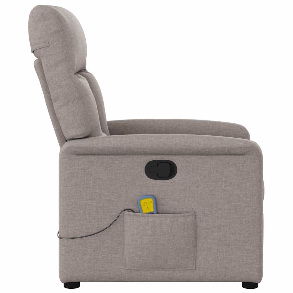 Massagesessel Taupe Stoff