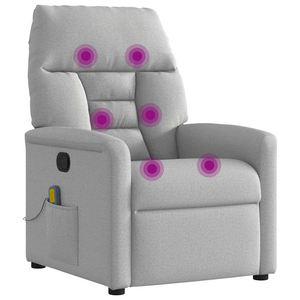 Massagesessel Wolkengrau Stoff