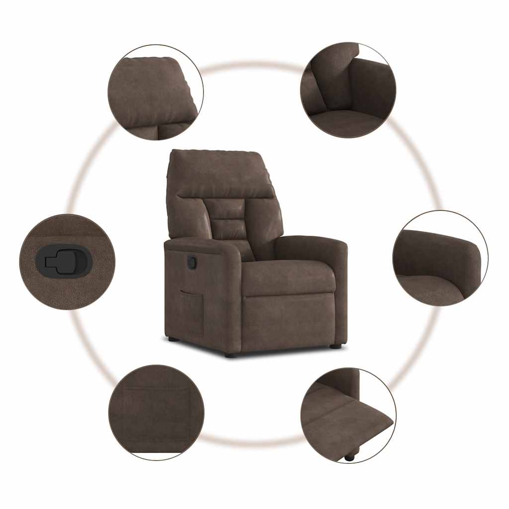 Relaxsessel Braun Mikrofasergewebe