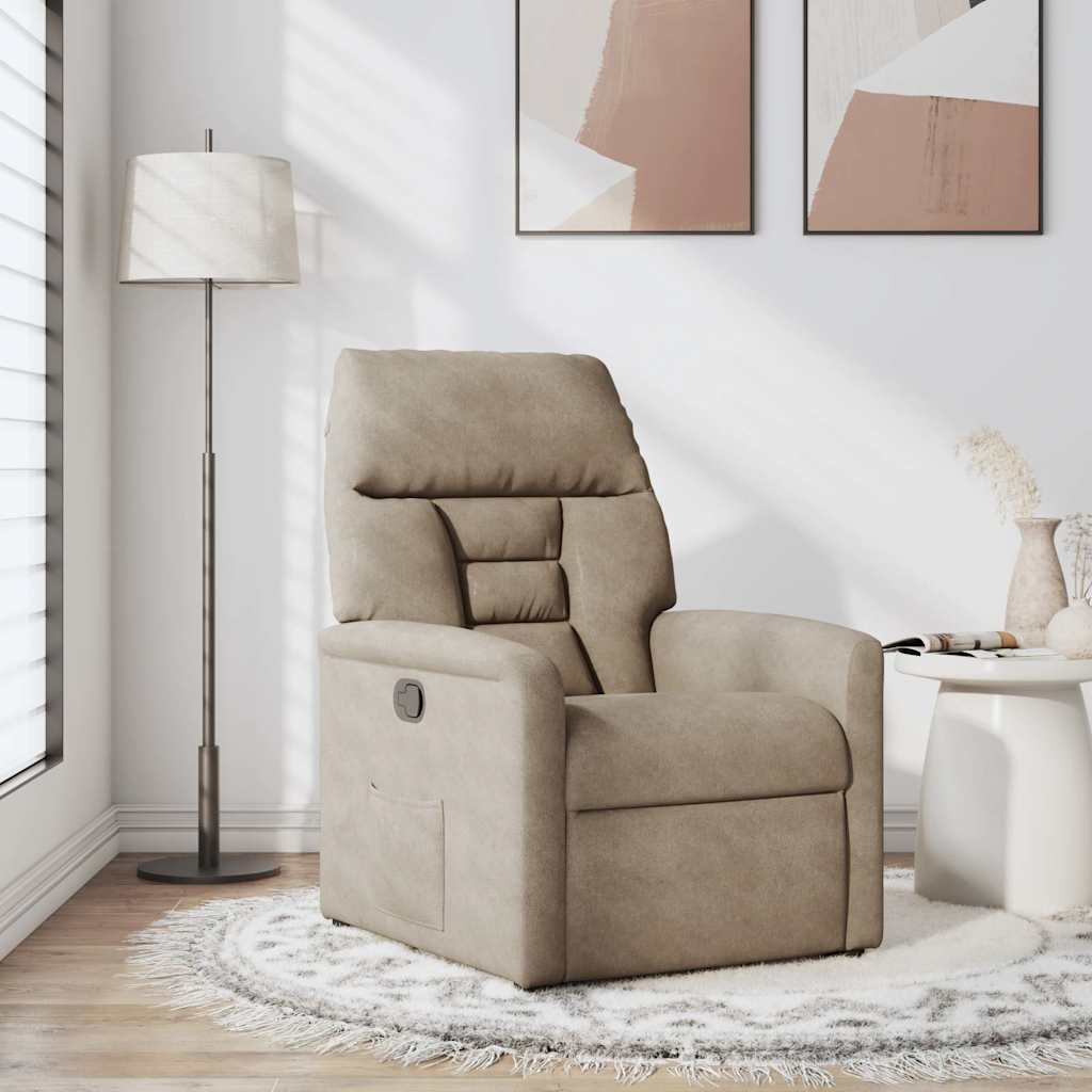 Relaxsessel Taupe Mikrofasergewebe