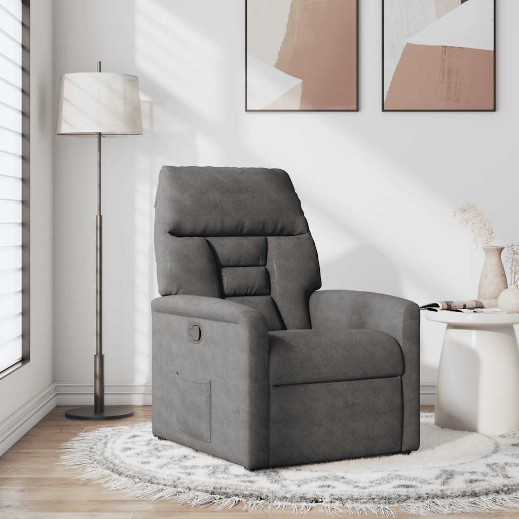 Relaxsessel Dunkelgrau Mikrofasergewebe