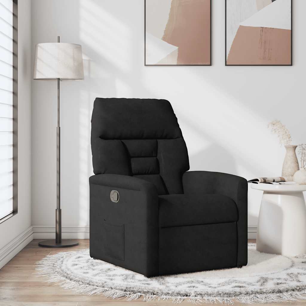 Relaxsessel Schwarz Mikrofasergewebe