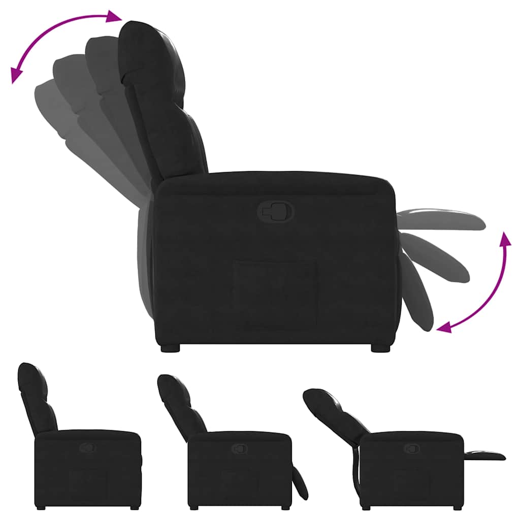 Relaxsessel Schwarz Mikrofasergewebe