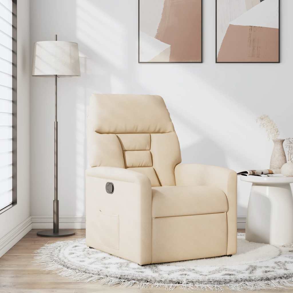 Relaxsessel Beige Mikrofasergewebe