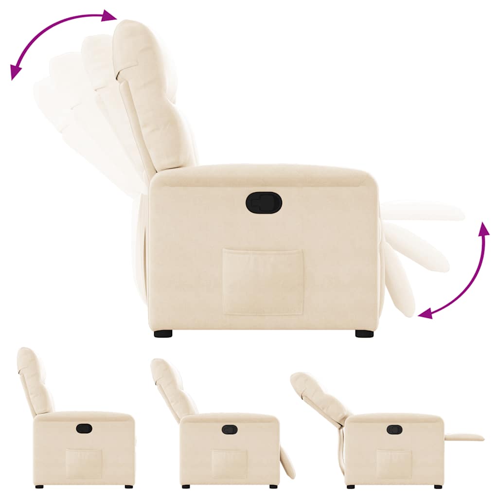 Relaxsessel Beige Mikrofasergewebe