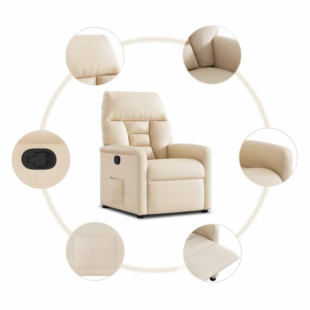 Relaxsessel Beige Mikrofasergewebe