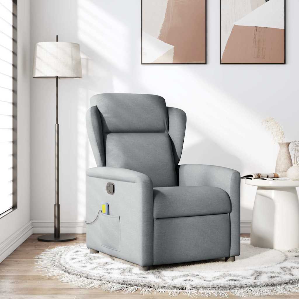 massage chair light gray fabric