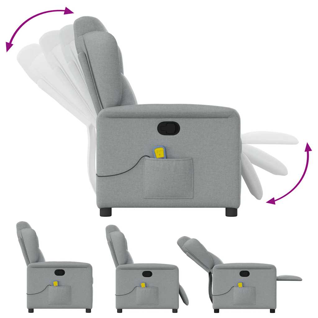 massage chair light gray fabric