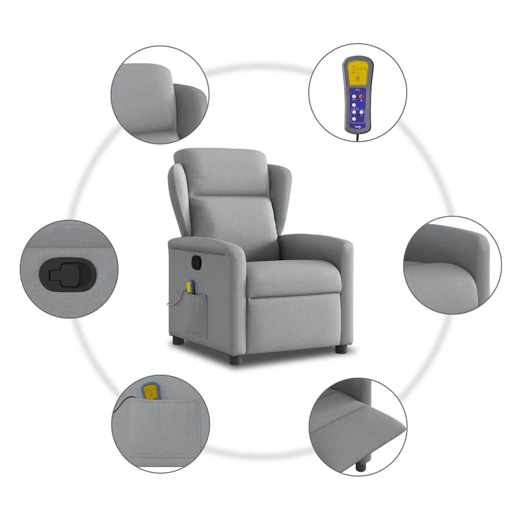 massage chair light gray fabric