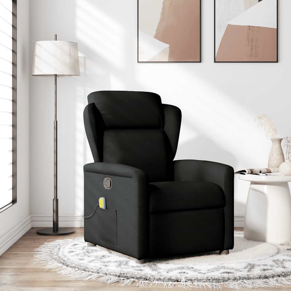 Massage Chair Black Fabric