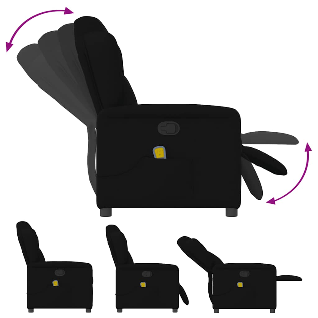 Massage Chair Black Fabric