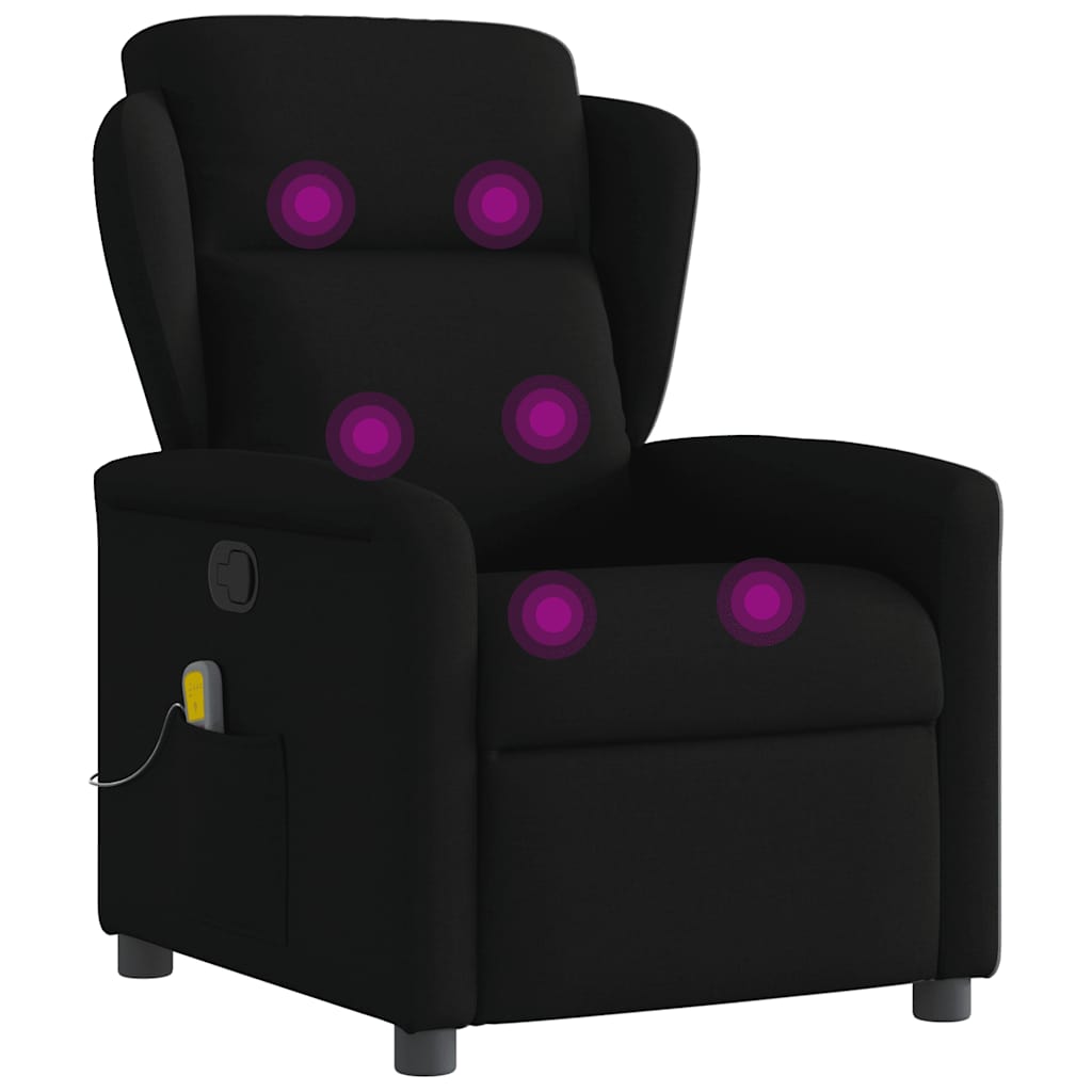Massage Chair Black Fabric