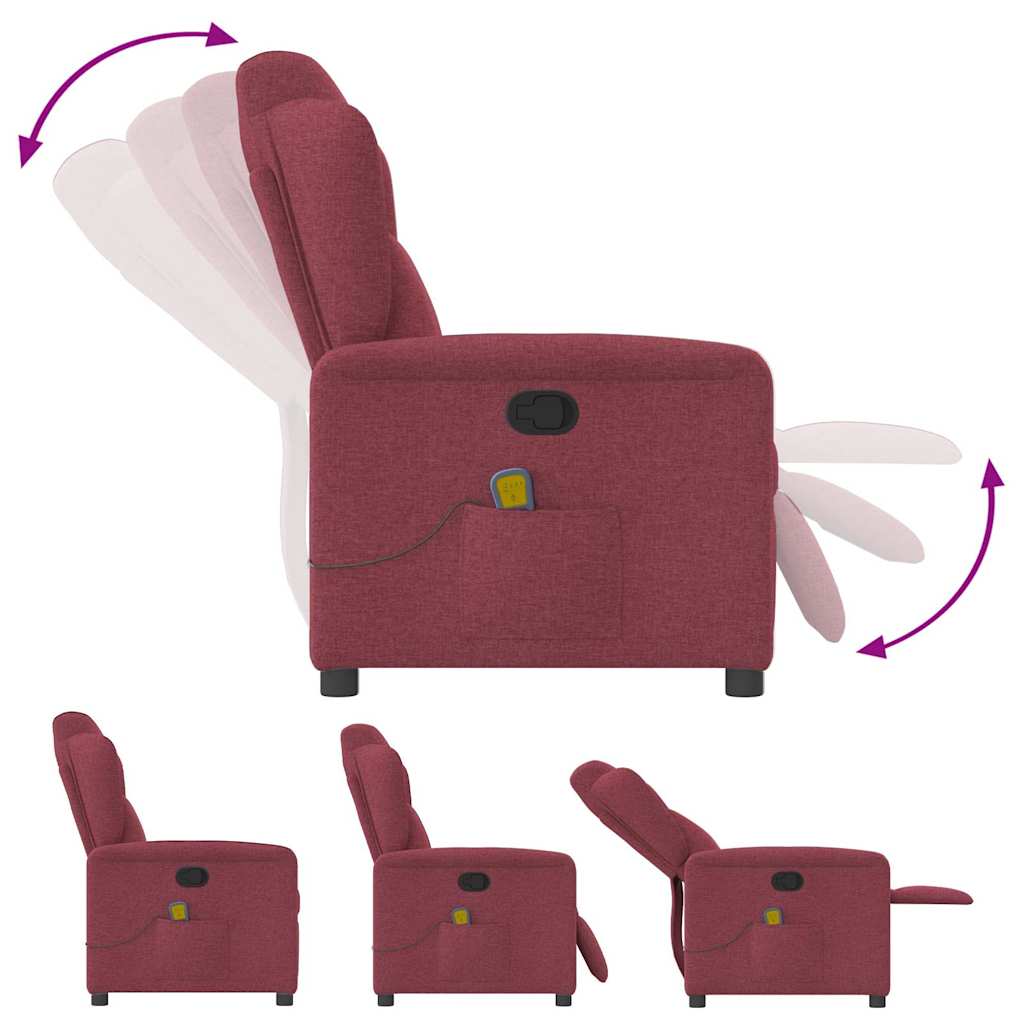 massage chair wine red fabric