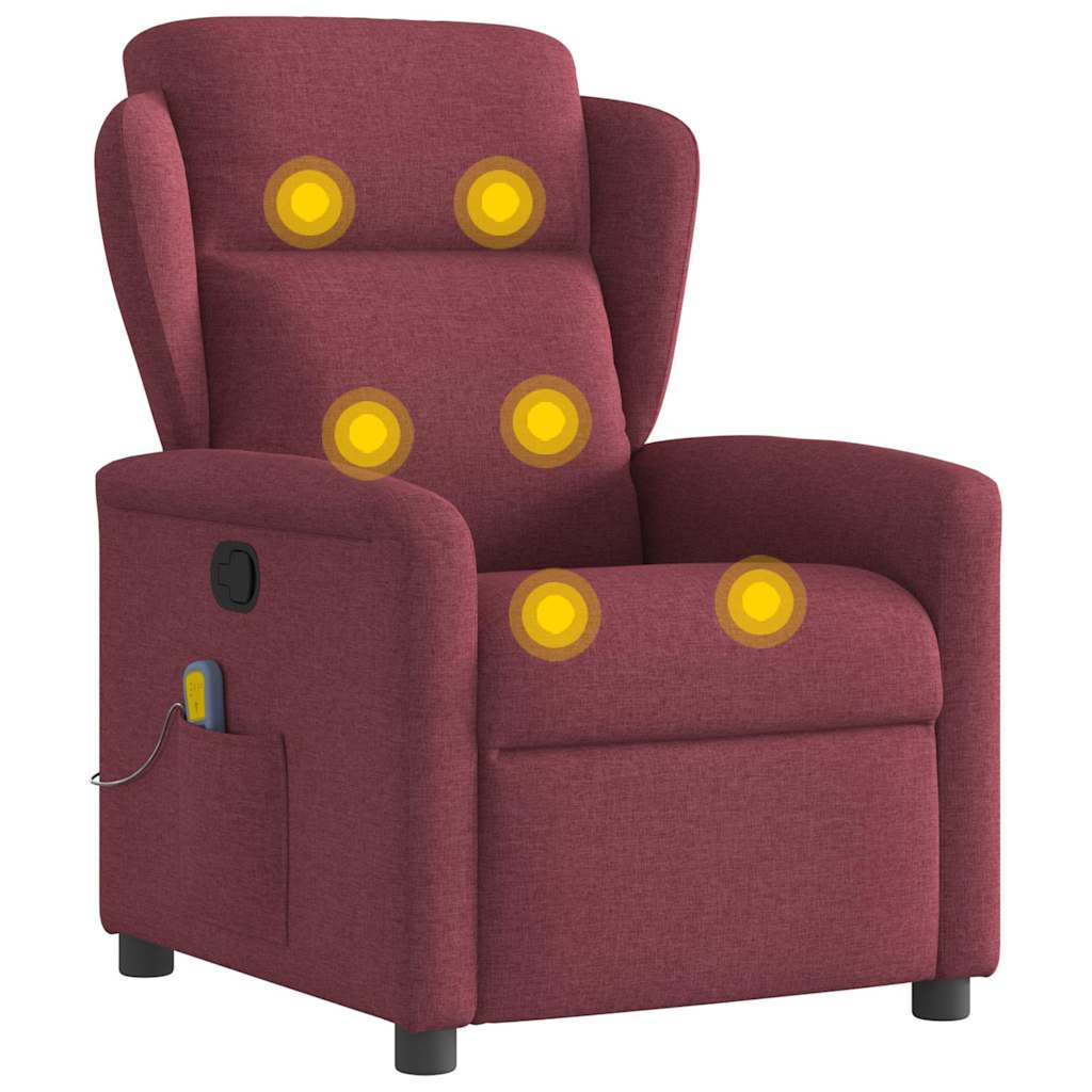 massage chair wine red fabric