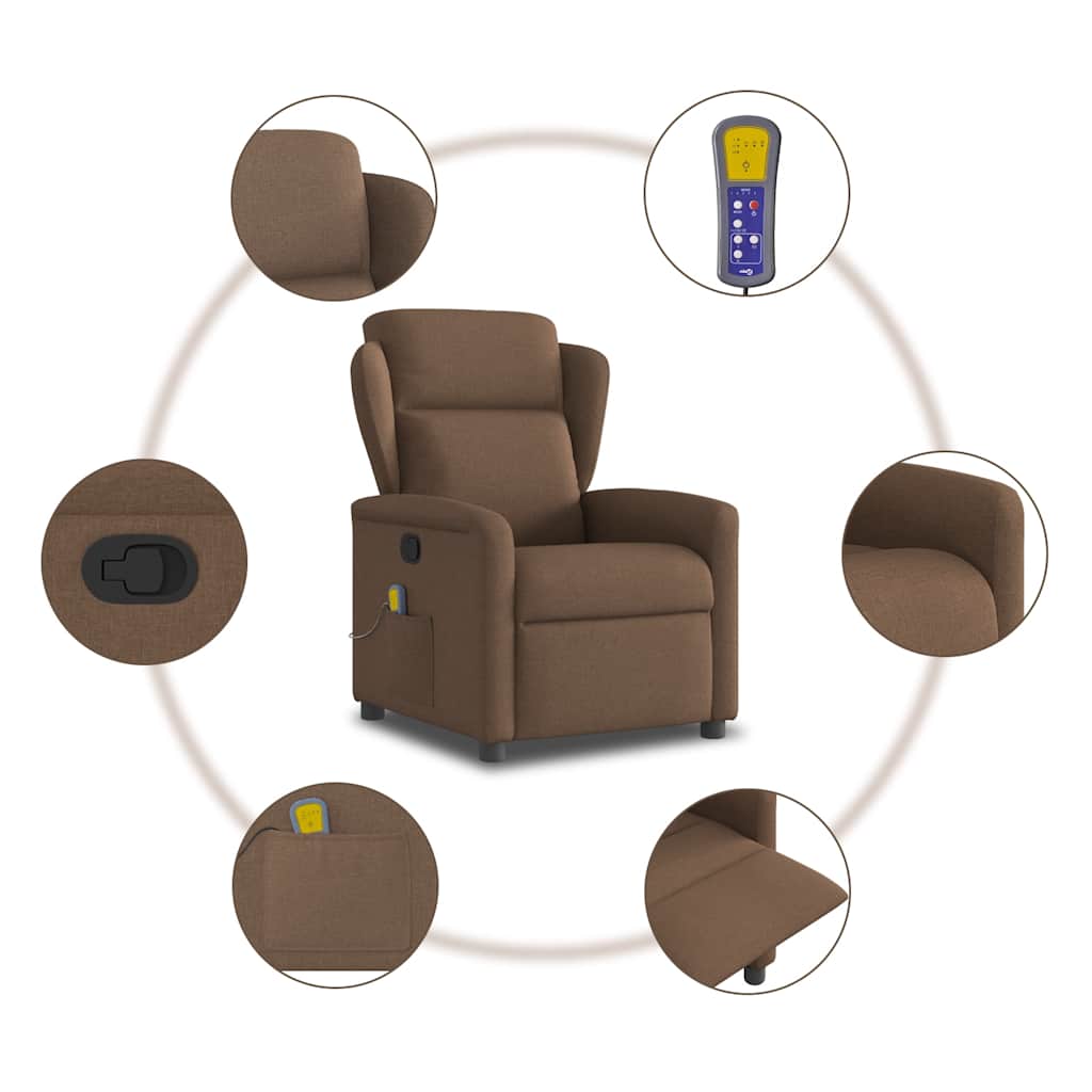 massage chair brown fabric