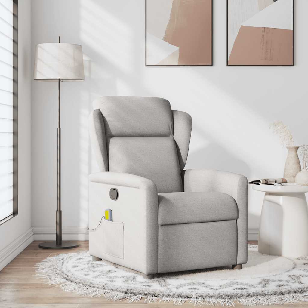 massage chair cloud gray fabric